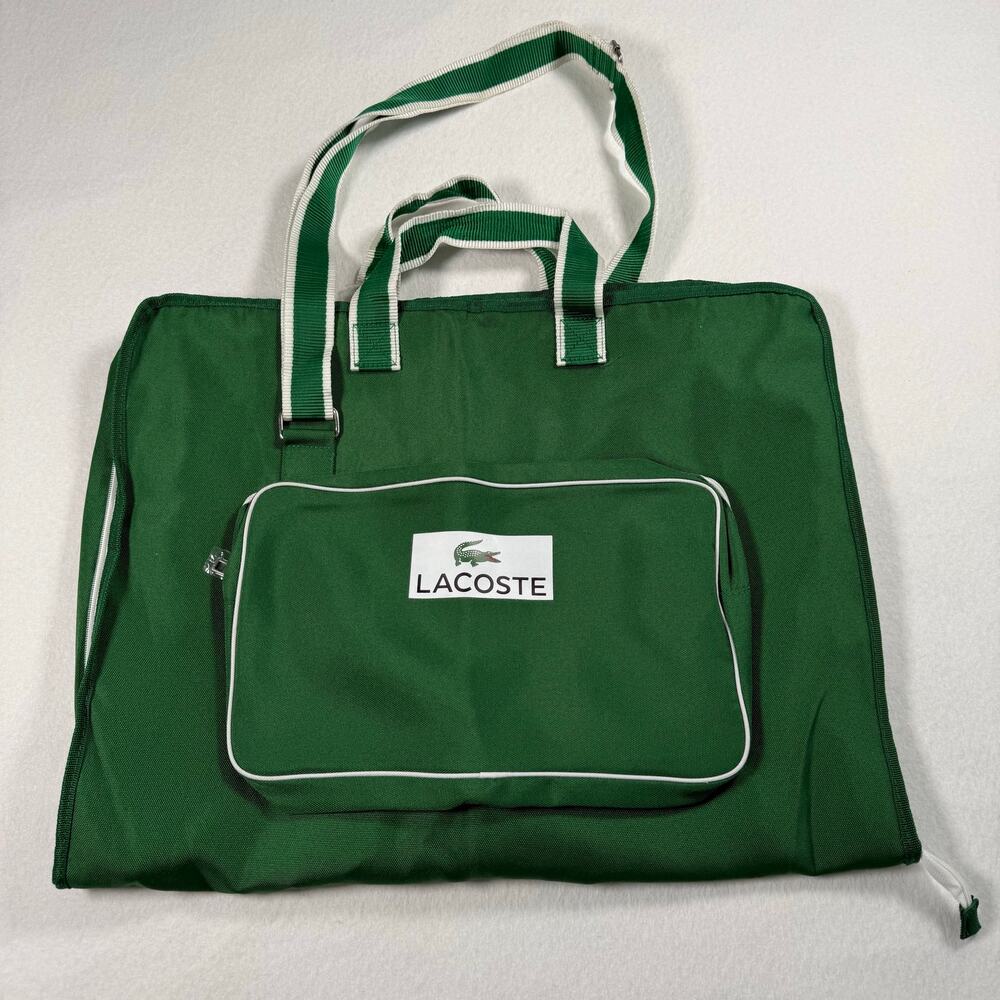 NEW Green logo LACOSTE Travel Garmet Bag Zip & Carry Weekender Bag 34" Luggage